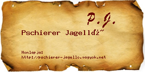 Pschierer Jagelló névjegykártya